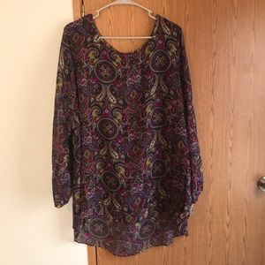Zac & Rachel Paisley Bohemian 70s Inspired Blouse
